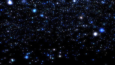 深邃星空蓝色粒子雨背景视频ae模板视频的预览图