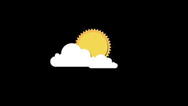 太阳云朵动画视频ae模板视频的预览图