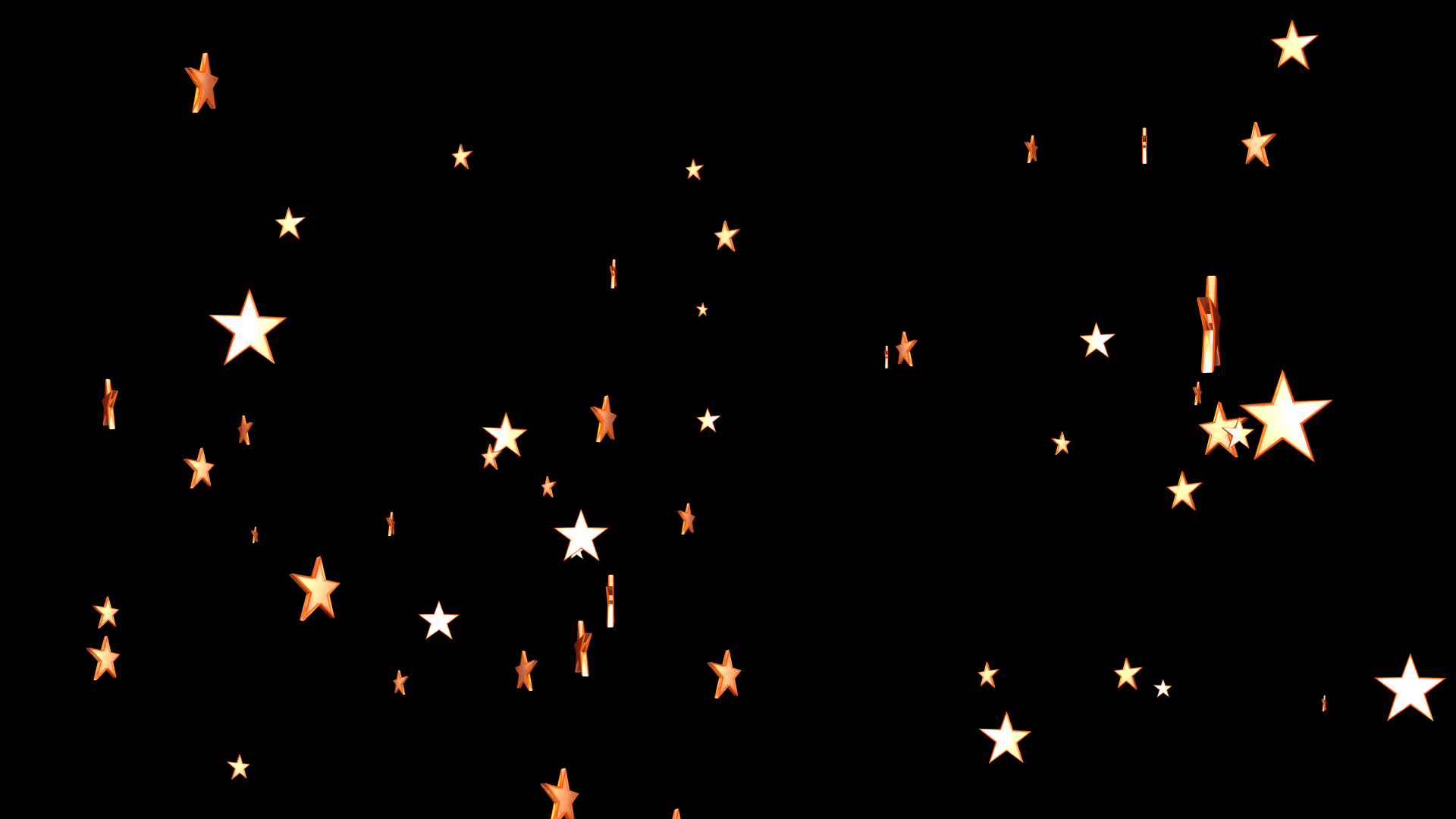 掉落的五角星星星视频ae模板视频的预览图