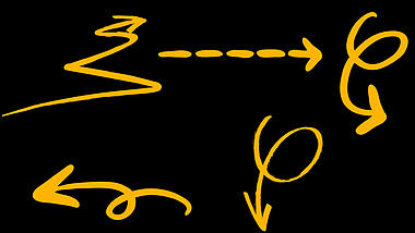 橘黄色手绘箭头动画AE模板视频的预览图