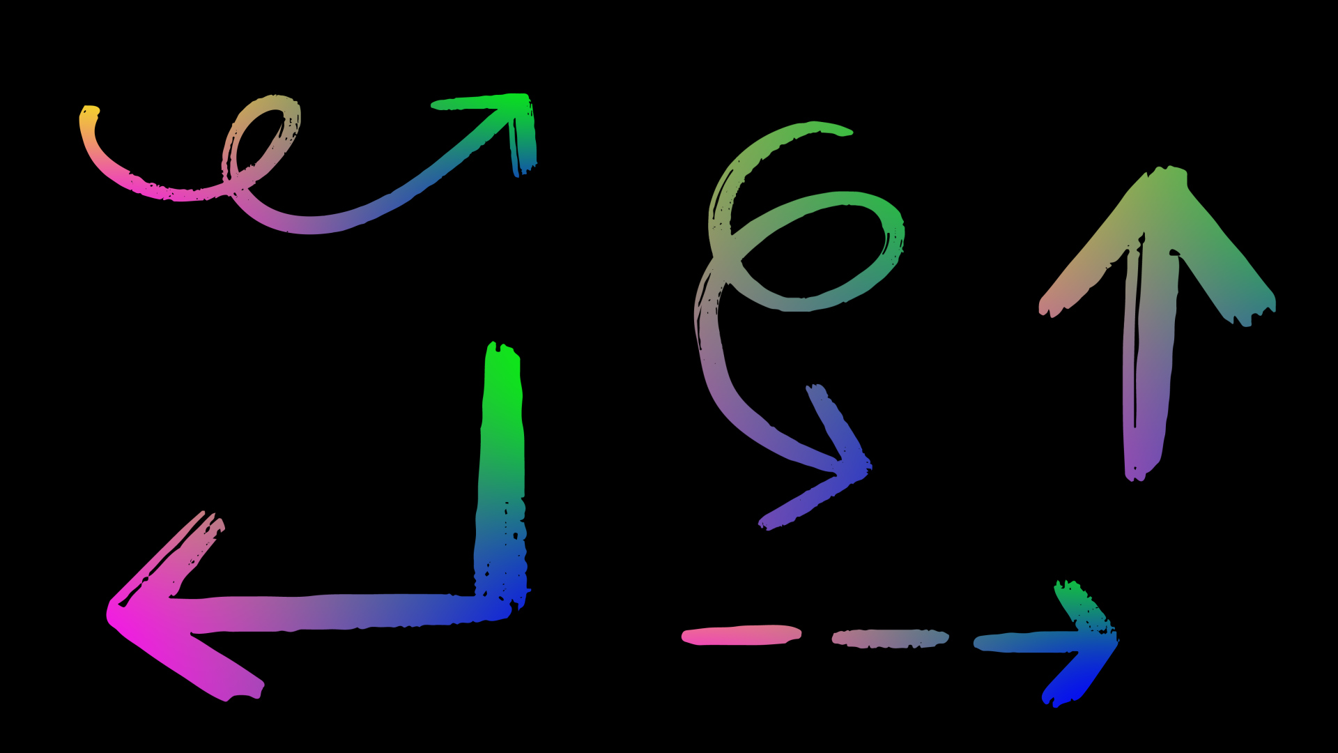 彩色手绘箭头动画AE模板视频的预览图