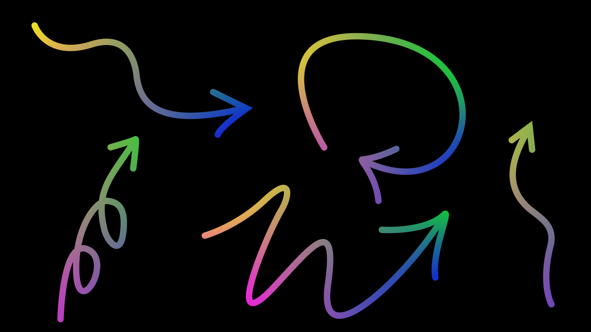 手绘彩色箭头小动画AE模板视频的预览图