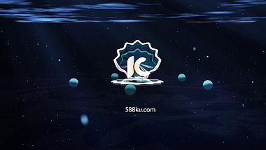 创意水下珍珠贝logo视频ae模板视频的预览图