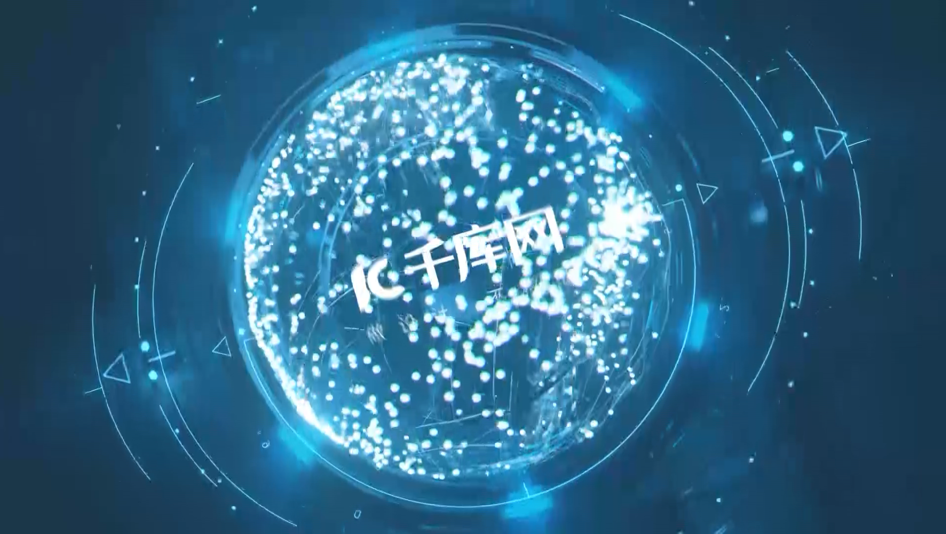 球形蓝色科技背景LOGO展示AE模板视频的预览图