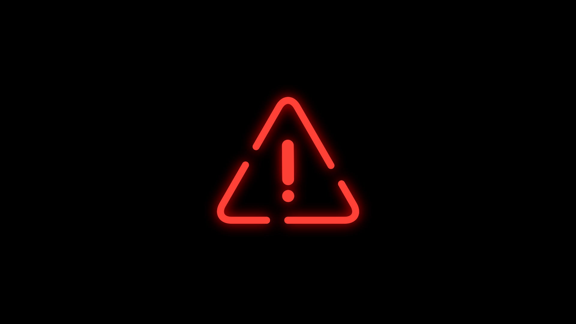 科技信息动态警告三角标识红色感叹号视频素材视频的预览图
