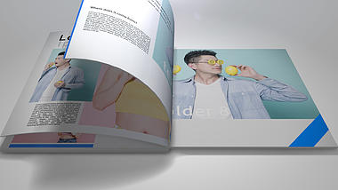 时尚杂志翻页翻书三维动画视频AE模板视频的预览图