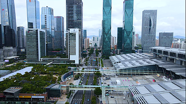 4k深圳福田会展中心周边城市建筑视频的预览图