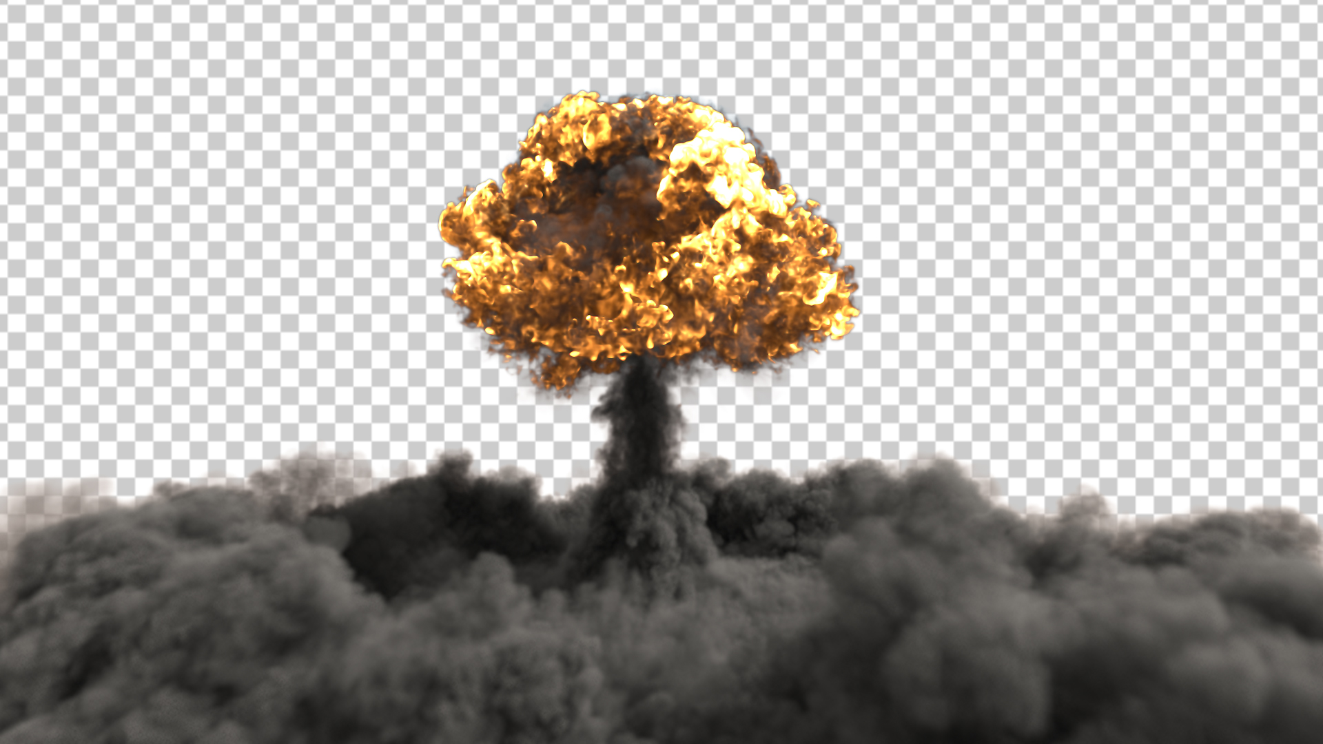 火焰烟雾蘑菇云爆炸特效透明通道视频的预览图