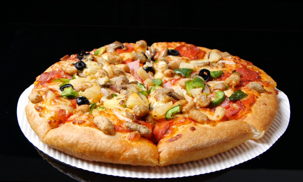 1080升格披萨拉丝芝士披萨美食实拍视频的预览图
