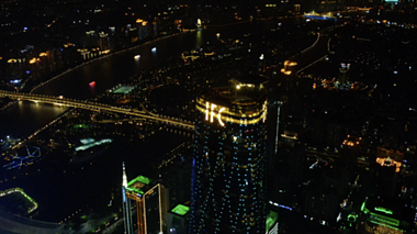 4k广州夜晚城市航拍夜景视频视频的预览图
