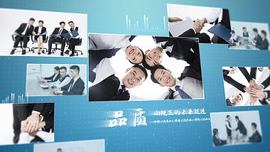 商务企业文化照片墙宣传片头视频AE模板视频的预览图