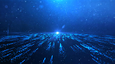 蓝色大气光效粒子年会背景视频ae模板视频的预览图