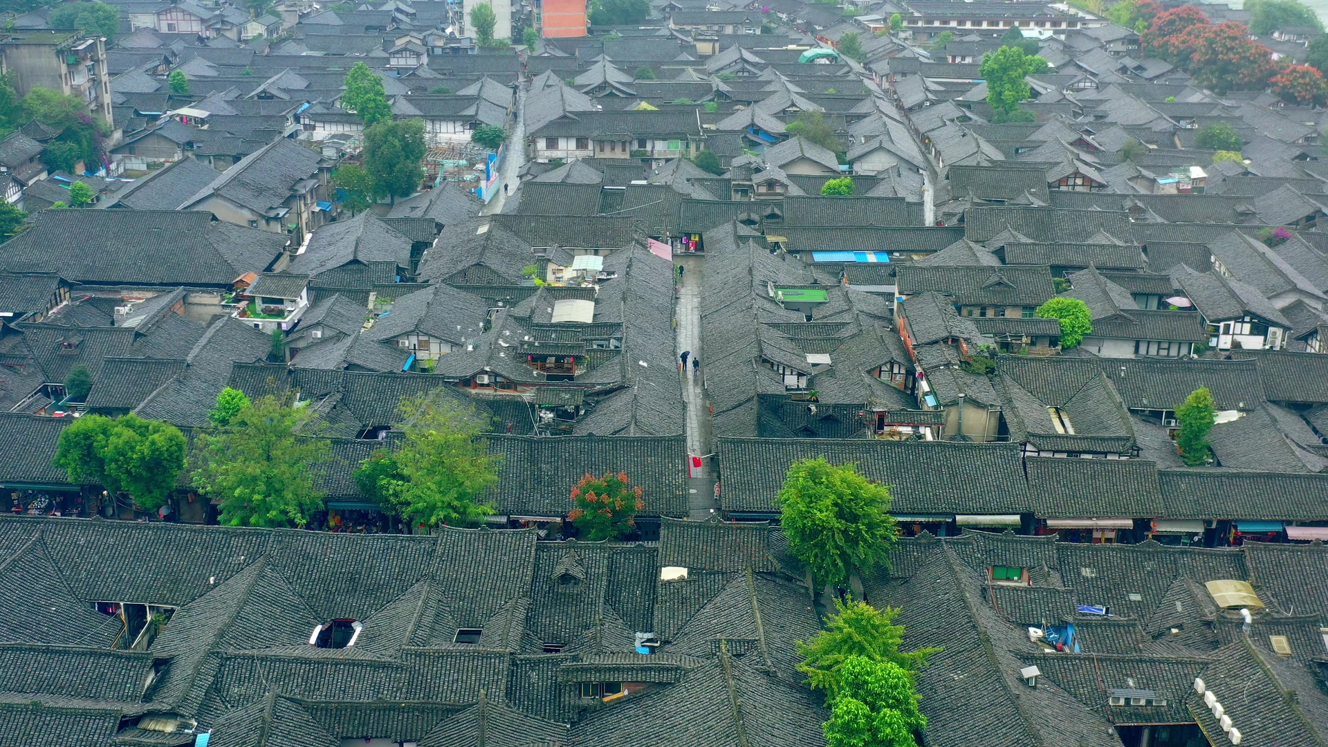 4K实拍阆中古城古镇风光航拍视频素材视频的预览图