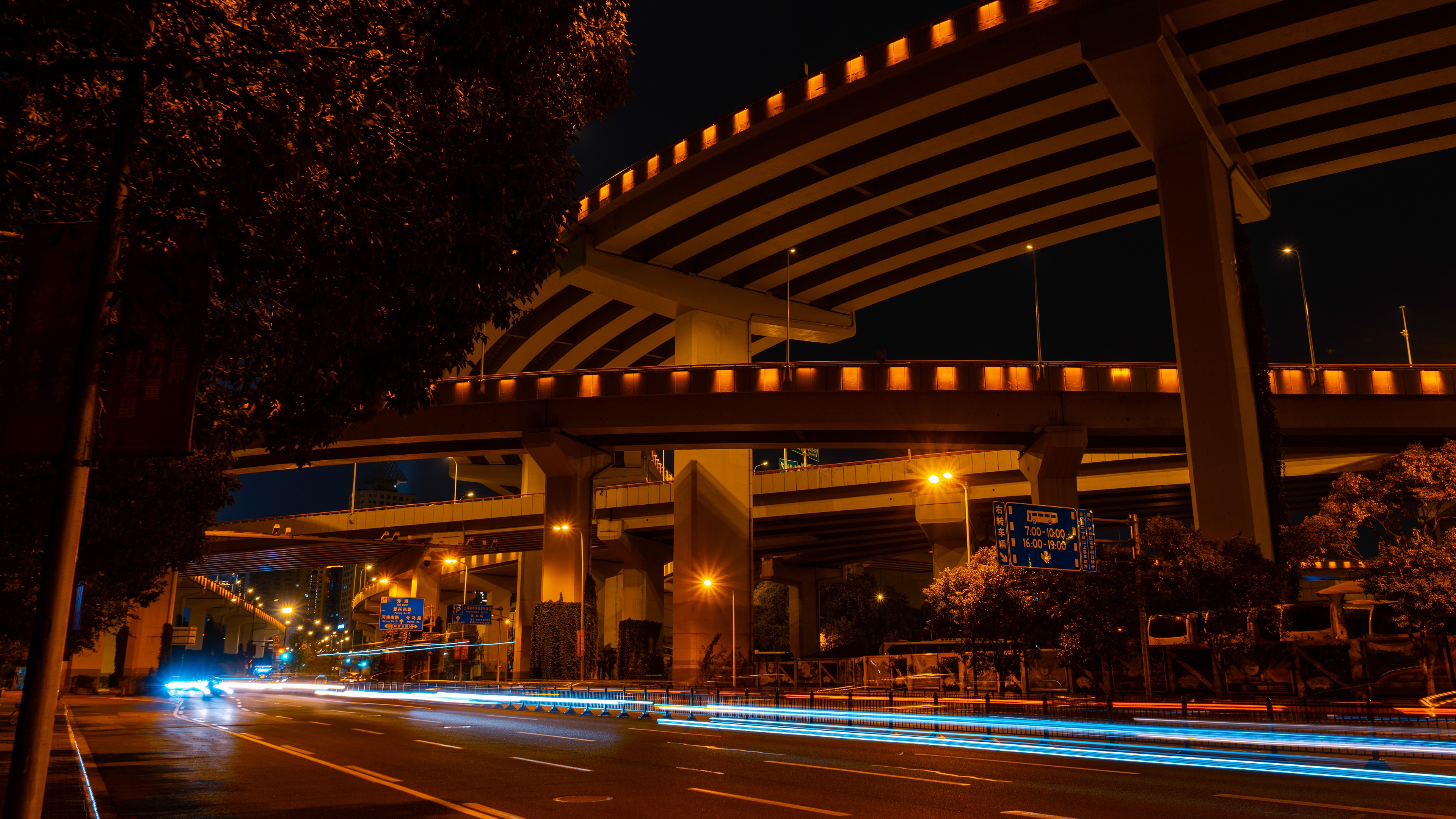 8K移动延时上海南浦大桥夜景车流视频的预览图