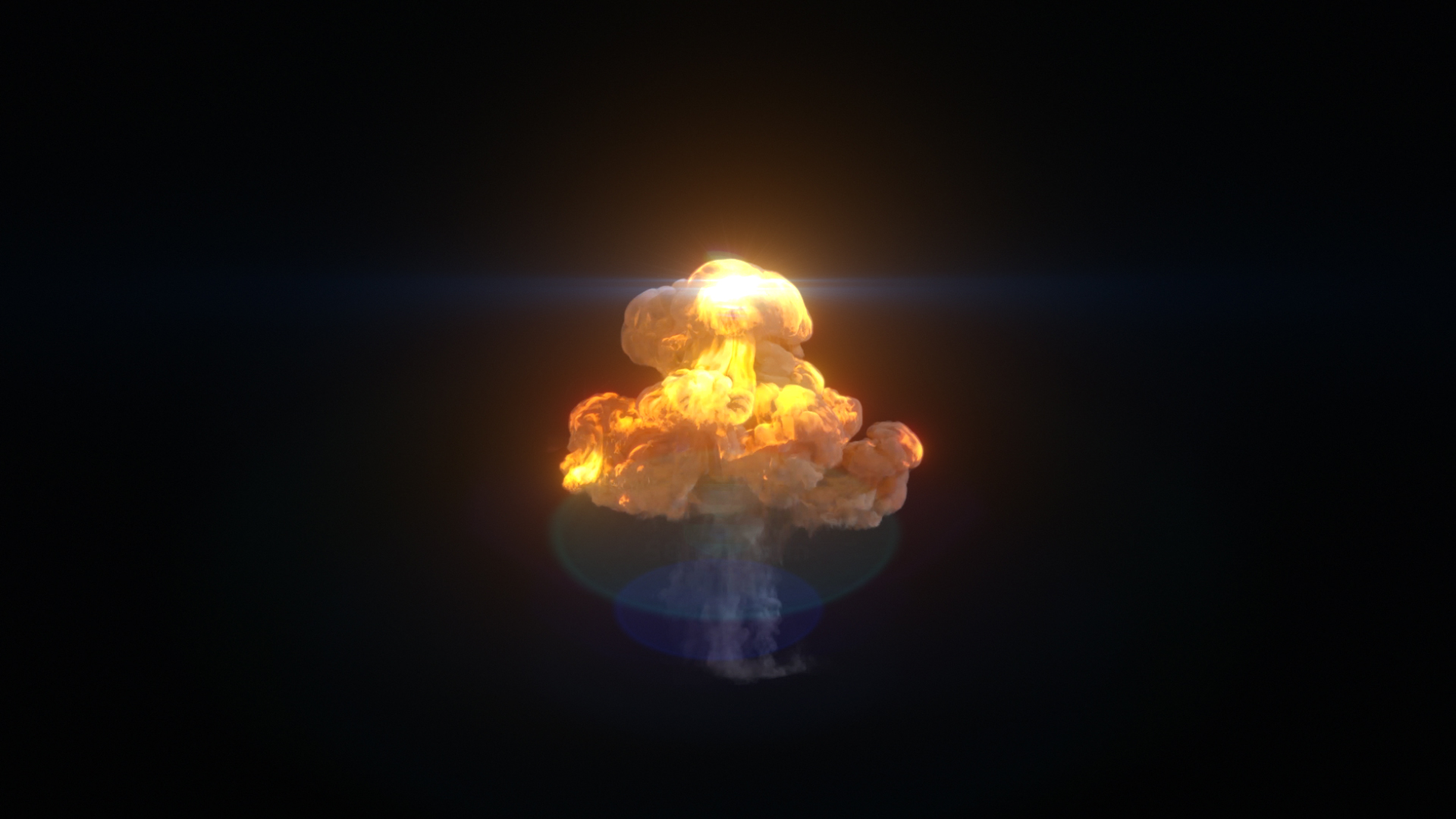 炫酷蘑菇云爆炸LOGO片头ae模板视频的预览图