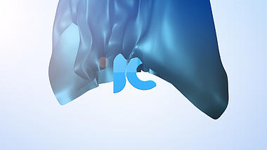 大气蓝色丝绸揭开logo演绎视频ae模板视频的预览图