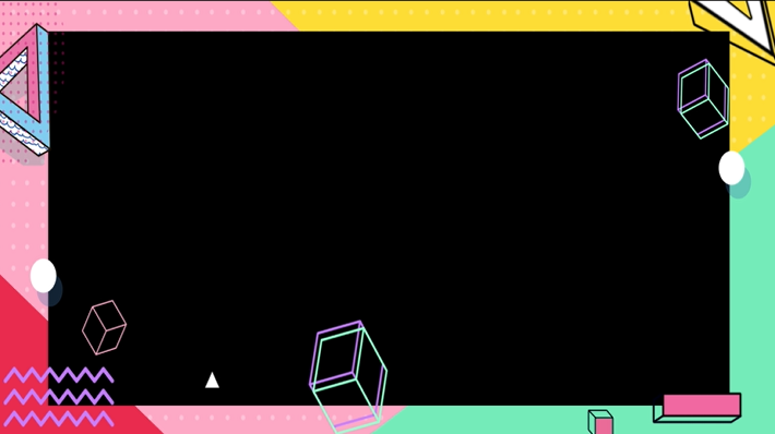 孟菲斯简约大撞色几何视频边框ae模板视频的预览图