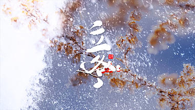 雪花飘散二十四节气立冬片头ae视频ae模板视频的预览图