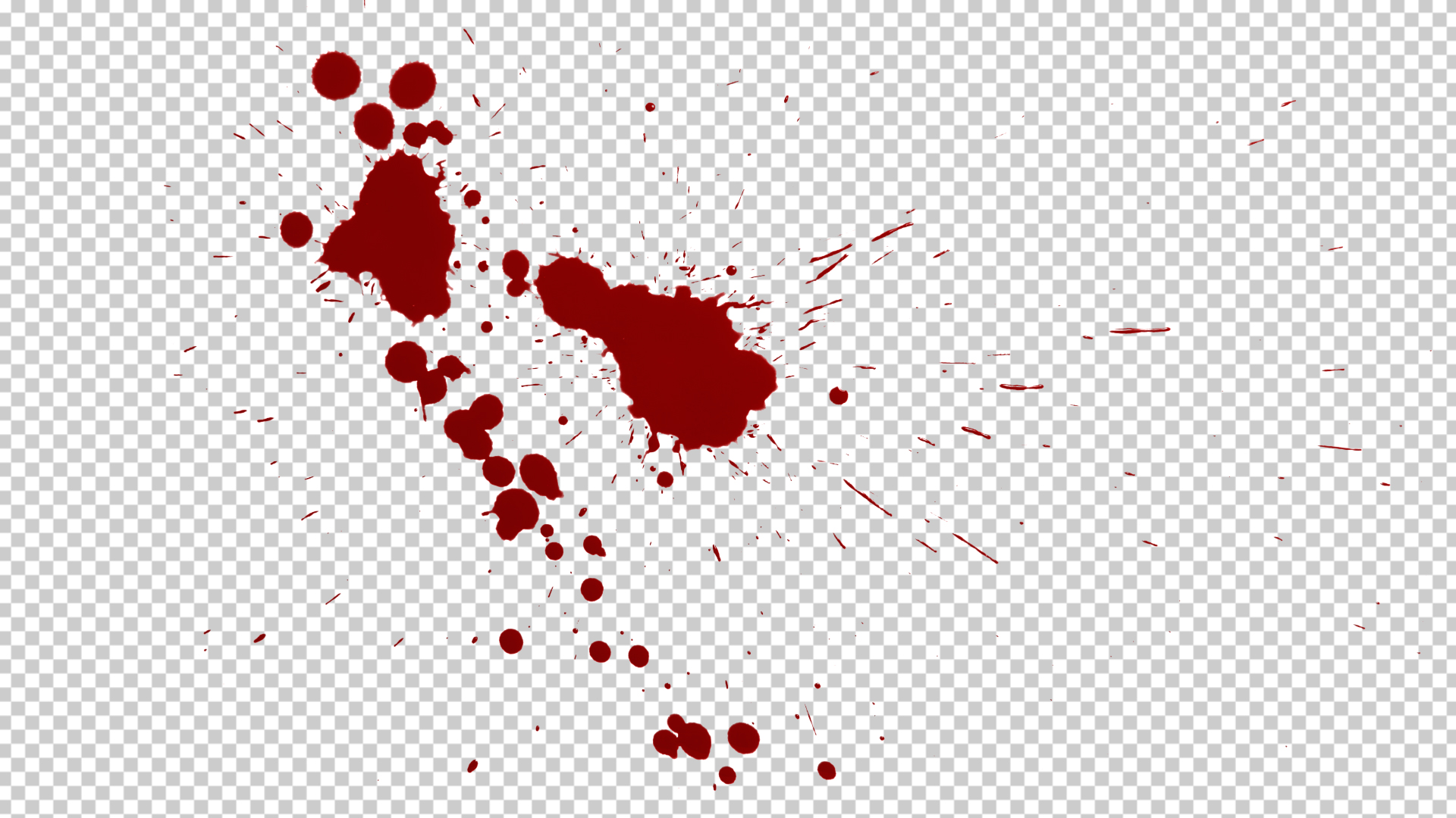 50个血液鲜血泼溅动画透明通道素材视频的预览图