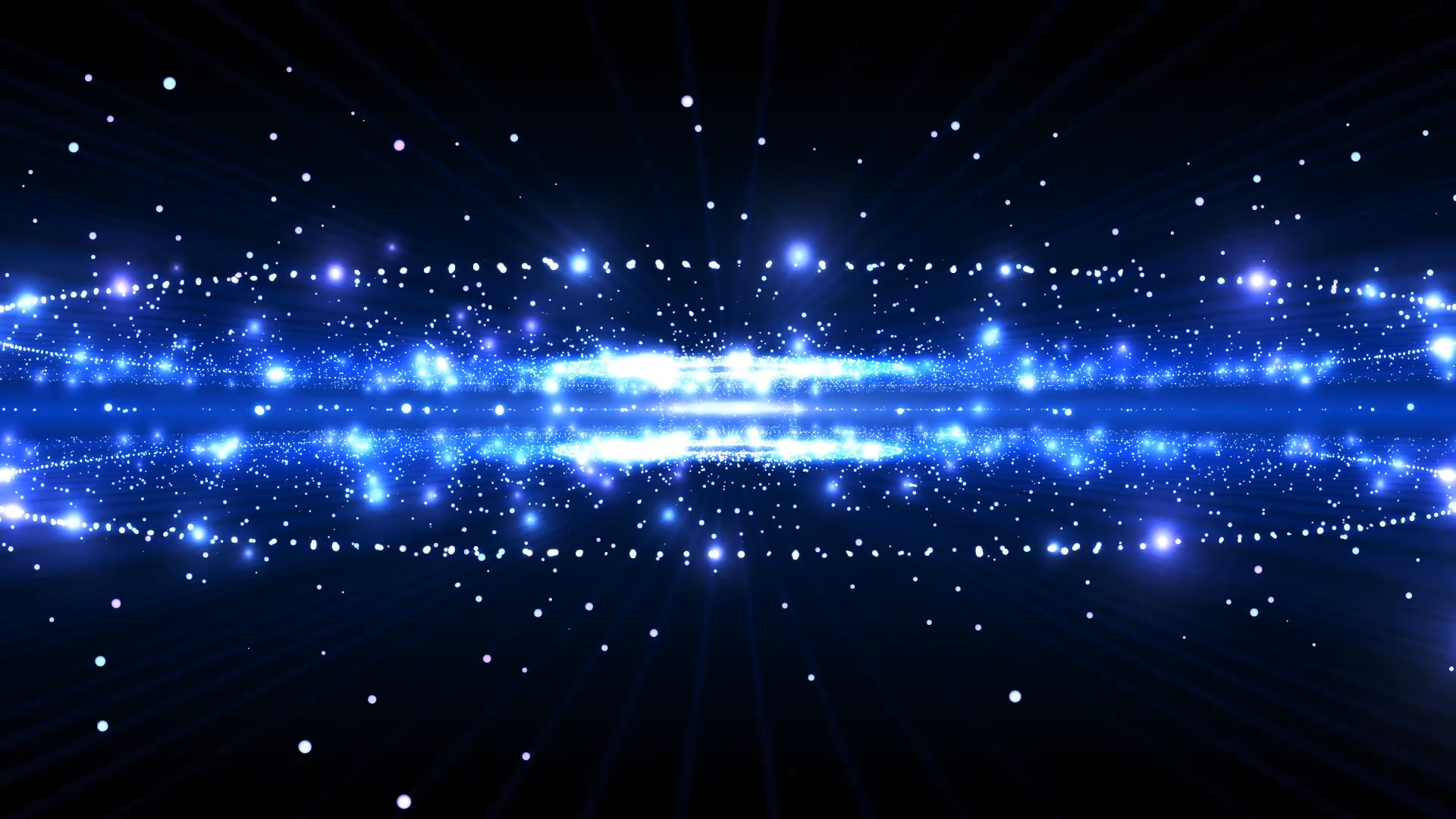 大气led炫酷蓝色粒子光圈旋转舞台背景视频视频的预览图