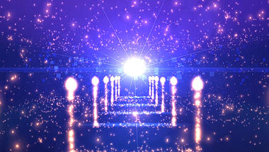 led炫酷唯美紫色粒子闪烁舞台背景视频视频的预览图