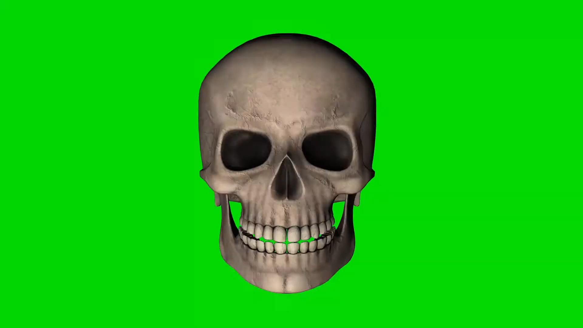 绿色抠像骷髅头展示合成素材视频的预览图