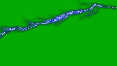 绿色抠像闪电电击展示合成素材视频的预览图