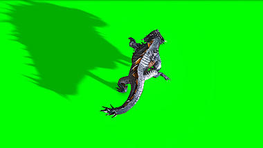野兽大蜥蜴动物嘶吼凶猛抠像素材视频的预览图