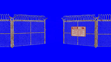 抠像铁丝围栏禁止进入合成元素视频的预览图