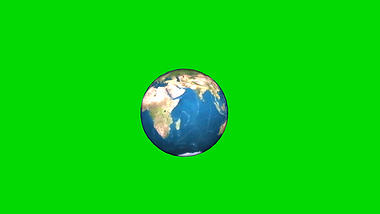 绿色抠像蓝色地球展示合成素材视频的预览图