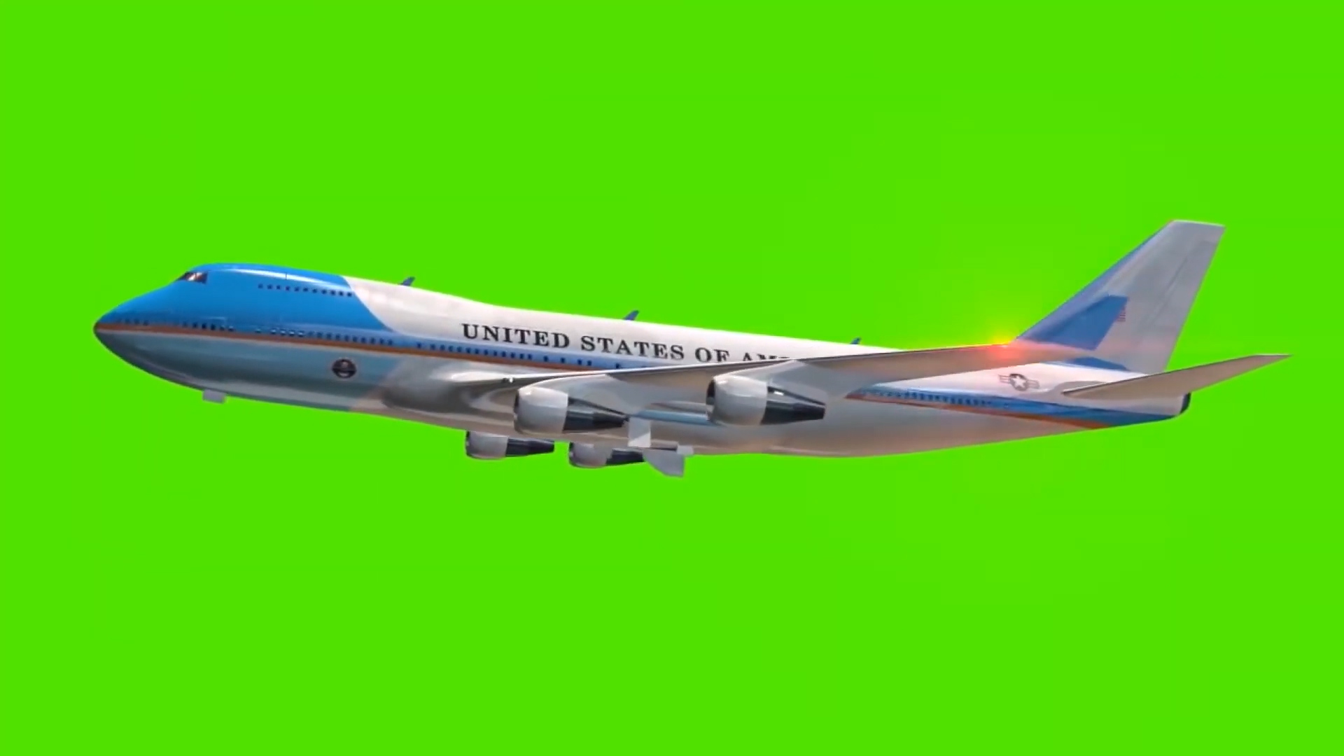 飞机绿屏抠像视频素材视频的预览图