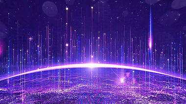 紫色梦幻大气粒子线条舞台视频视频的预览图