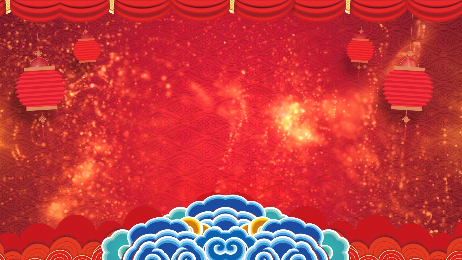 新年通用喜庆红色背景素材视频视频的预览图