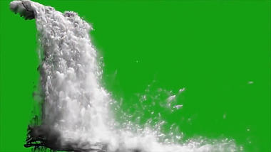 瀑布大量流水湍急水流抠像素材视频的预览图