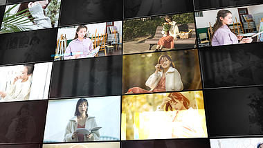 科技感旅行照片墙相册视频AE模板视频的预览图