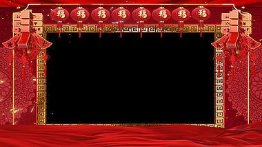 喜庆新年新春牛年拜年视频ae模板视频的预览图