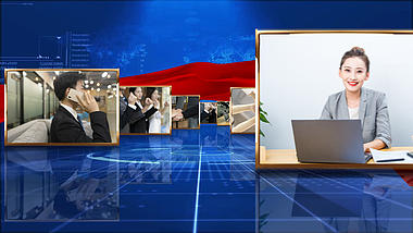 大气三维科技颁奖年会照片墙视频ae模板视频的预览图