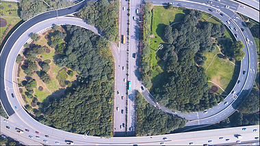 4k长沙立体交通立交桥车流城市景观视频的预览图