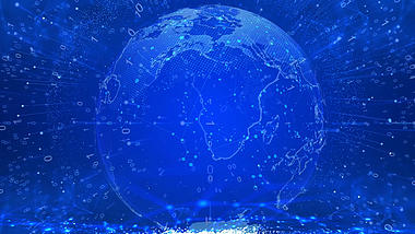 炫酷科技蓝色粒子星球展示视频视频的预览图