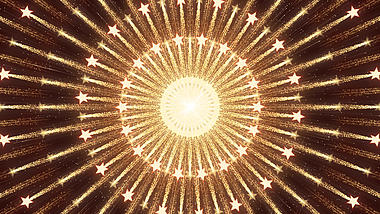 金色粒子线条圆形放射舞台背景视频视频的预览图