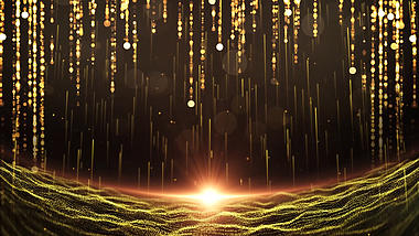 金色粒子炫酷梦幻背景视频视频的预览图