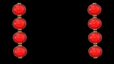 三维红色灯笼装饰视频ae模板视频的预览图