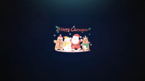 圣诞节雪花粒子开头AE模板视频的预览图