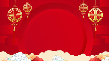 新年牛年开门红喜庆红色背景视频AE模板视频的预览图