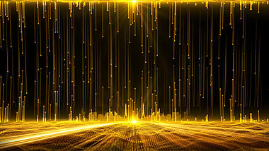 金色粒子线条穿梭背景视频视频的预览图