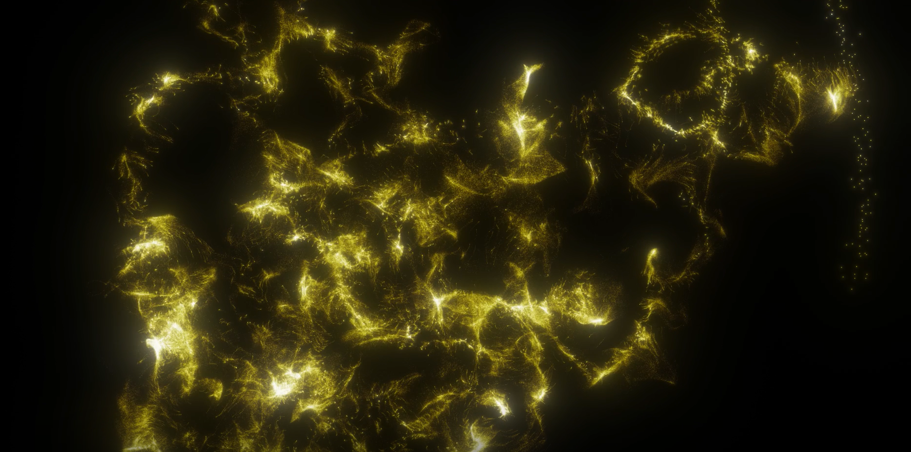原创金色发光粒子闪烁退散视频背景素材视频的预览图