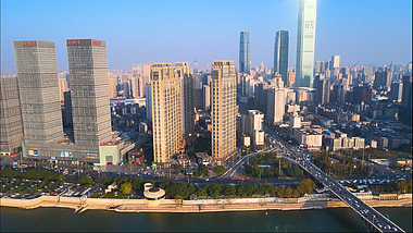 4k长沙万达广场城市建筑航拍视频的预览图