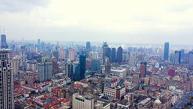4K航拍上海城市建筑群视频素材视频的预览图