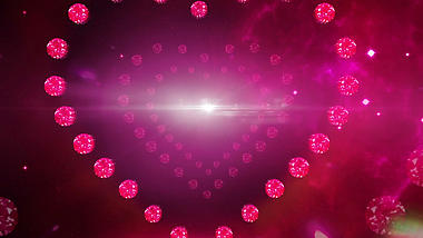 唯美粉色粒子心形动态背景视频视频的预览图