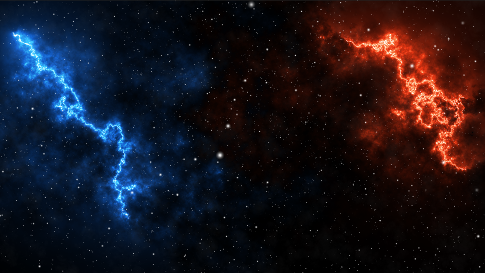 原创蓝色红色星云星空粒子穿梭视频背景素材视频的预览图